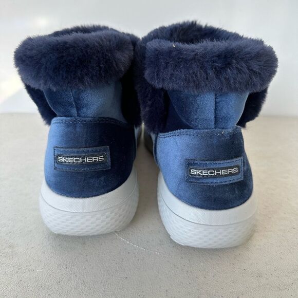 Skechers On The Go City 2 Royalty Chugga Boots Navy Velvet 144435W Womens Sz 8 - Picture 6 of 7
